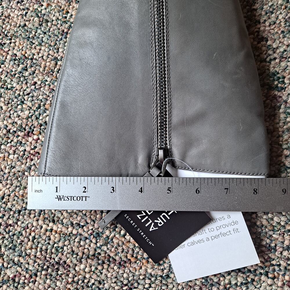 Naturalizer Gray Wide Calf Ridding Boots w/ Side Zips - Size 8.5M (NWT/Box) - Picture 13 of 16